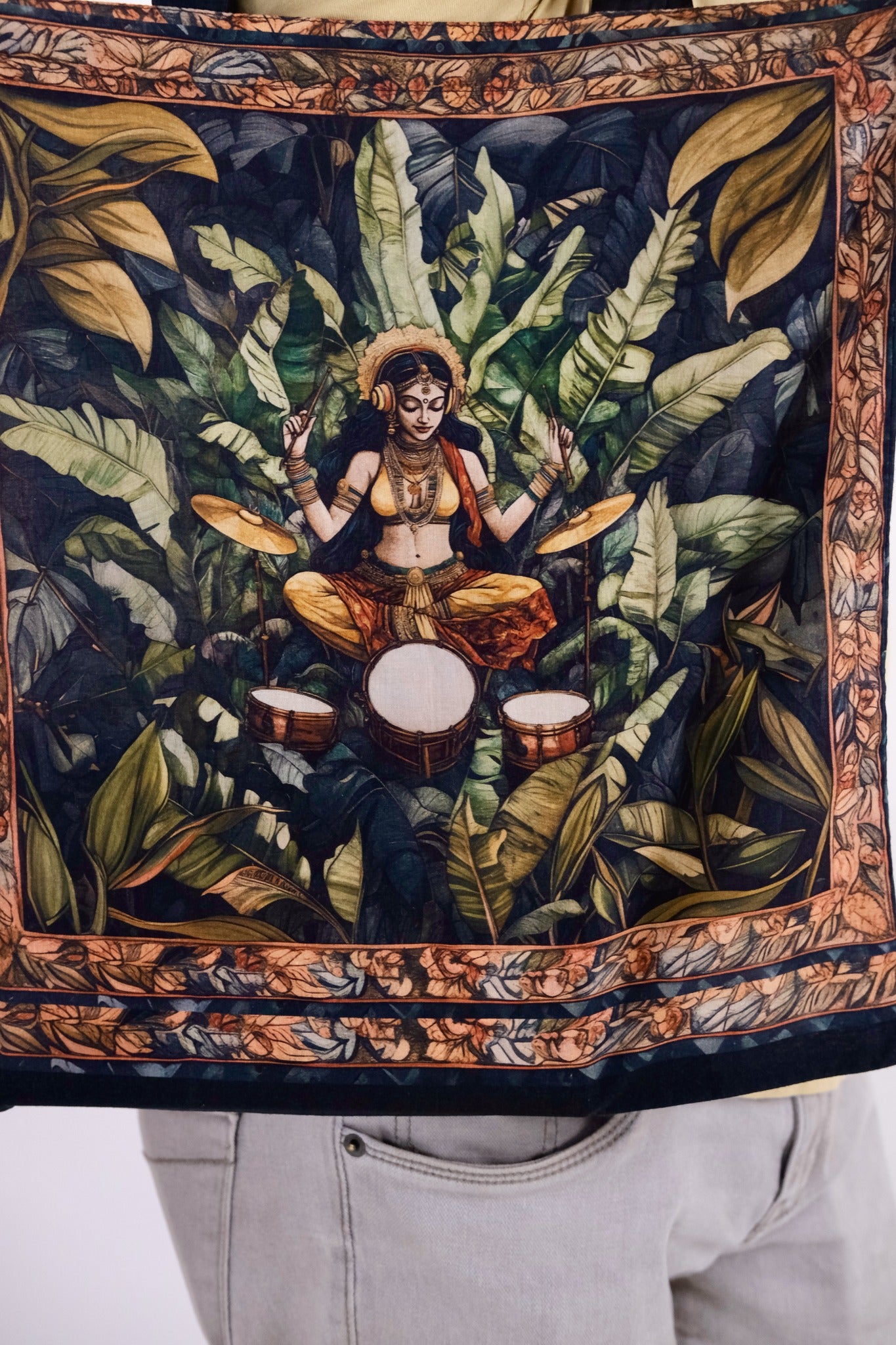 Girl with drum set